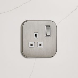 1G UK Plug Socket (13A) in Silver