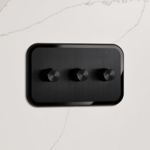 3G Dimmer Light Switch (150W) in Black & Black Gloss