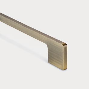 Brass Slimline Cabinet Handles in Antique Gold