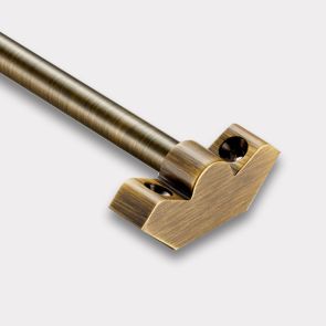 Brass Stair Carpet Runner Rods With No Finial in Antique Gold - 900mm
