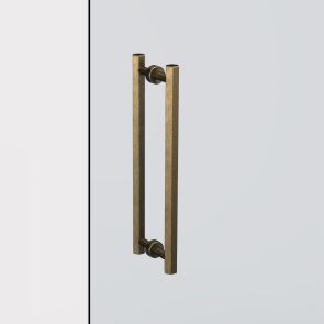 Brass Double Sided Cabinet Hexagonal Handles in Antique Gold