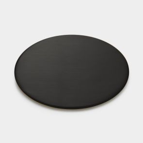 Brass Round Drinks Coaster in Black