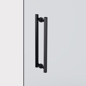 Brass Double Sided Cabinet Hexagonal Handles in Black