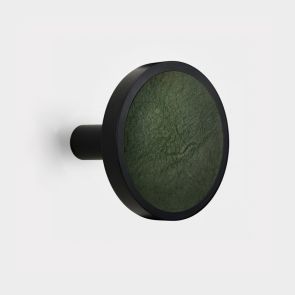 Black Brass & Leather Curtain Tie Backs