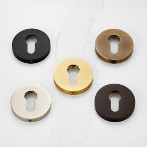 Brass Key Escutcheon Plate Set