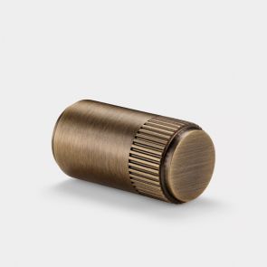 Brass Linear Cylinder Pulls in Antique Gold