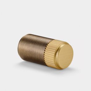 Brass Linear Cylinder Pulls in Antique Gold and Gold