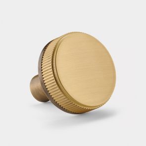 Brass Linear Door Knobs in Antique Gold and Gold