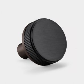 Brass Linear Door Knobs in Bronze and Black