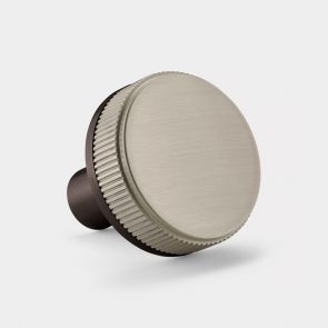 Brass Linear Door Knobs in Bronze and Silver