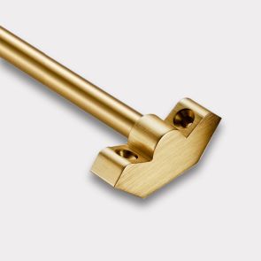 Brass Stair Carpet Runner Rods With No Finial in Gold - 900mm