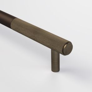 Brass Linear Cabinet Handle in Bronze and Antique Gold - 320mm