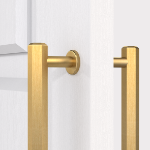 Brass Double Sided Cabinet Hexagonal Handles in Gold