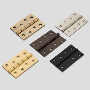 Solid Brass Butt Hinges - Double Bronze Washered - 100mm x 67mm
