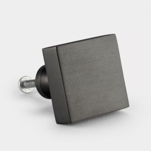 Gunmetal Grey Brass Square Door Knobs