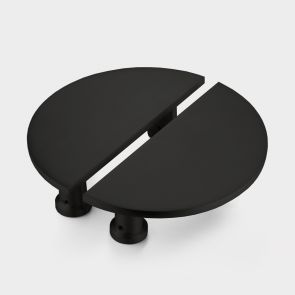 Large Solid Brass Half Moon Handles in Black