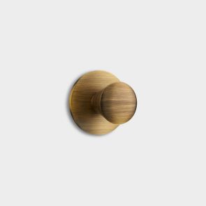 Brass Cone With Backplate Door Knobs in Antique Gold