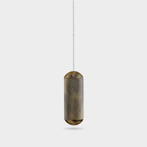 Brass Knurled Pull Cord Light Switch in Antique Gold