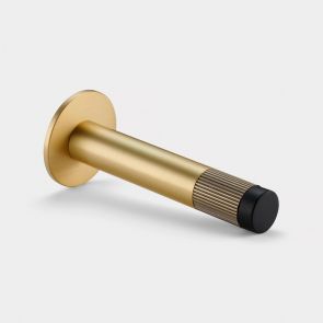 Brass Linear Wall Mounted Door Stop in Gold and Antique Gold