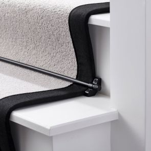 Brass Stair Carpet Runner Rods in Black - 900mm