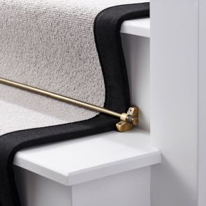 Brass Stair Carpet Runner Rods in Antique Gold - 900mm
