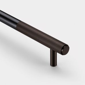 Brass Linear Cabinet Handle in Black and Bronze - 320mm