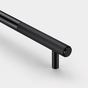 Brass Linear Cabinet Handle in Black - 448mm