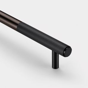 Brass Linear Cabinet Handle in Bronze and Black - 160mm