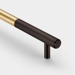 Brass Linear Cabinet Handle in Gold and Bronze - 160mm