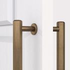 Brass Double Sided Cabinet Hexagonal Handles in Antique Gold