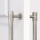 Brass Double Sided Cabinet Handles in Silver