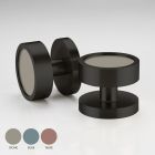 Brass & Gloss Mortice Door Knobs in Black