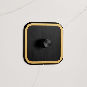 1G Dimmer Light Switch (150W) in Black & Gold