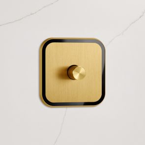 1G Dimmer Light Switch (150W) in Gold & Black Gloss