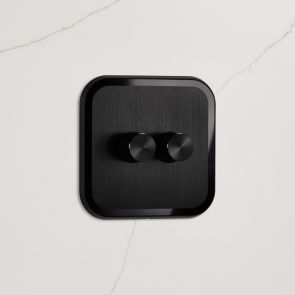 2G Dimmer Light Switch (150W) in Black & Black Gloss