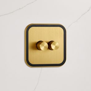 2G Dimmer Light Switch (150W) in Gold & Black