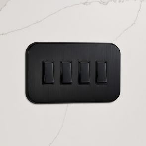 4G Rocker Light Switch (20A) in Black
