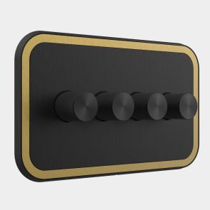 4G Two Way Dimmer Switch (150W) Black / Gold