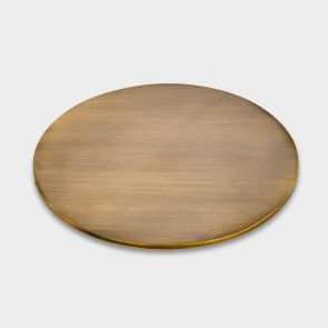 Brass Round Drinks Coaster in Antique Gold