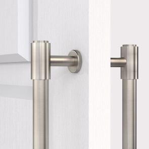 Brass Double Sided Cabinet Handles in Silver