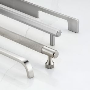 Brass Cabinet Door Handles in Silver