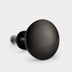 Brass Door Knob - Black - Dome