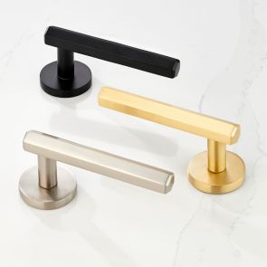 Brass Hexagonal Lever Door Handles