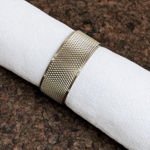Brass Napkin Ring in Silver