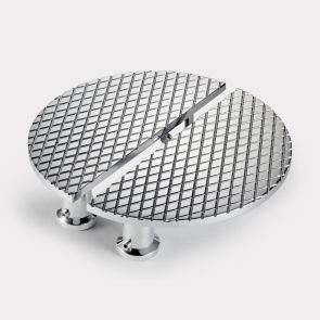 Large Solid Brass Half Moon Handles in Chrome