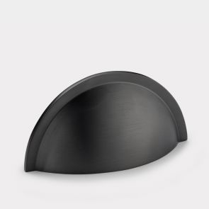 Brass Cup Handles in Gunmetal Grey