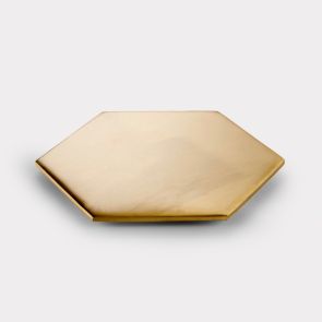 Brass Coaster - Gold - Hexagon