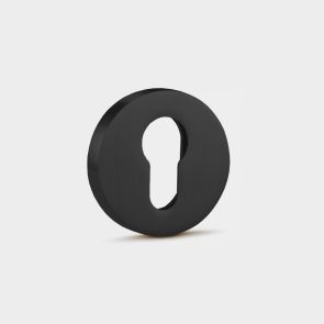 Brass Keyhole Cover: Key Escutcheon Plate Set in Black