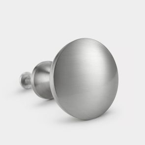 Brass Dome Door Knobs in Silver
