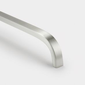 Brass Curved Cabinet Handles in Silver